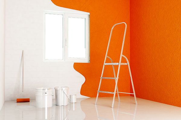Repairing works in the room, rendering